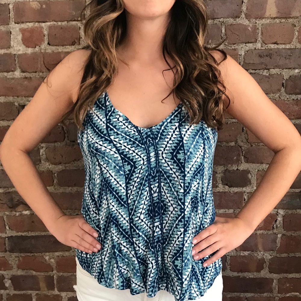Olivaceous Criss Cross Tie Back Tank Top